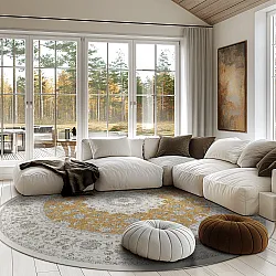 Rund Teppich - Arabella (ochre)