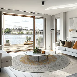 Rund Teppich - Arabella (ochre)