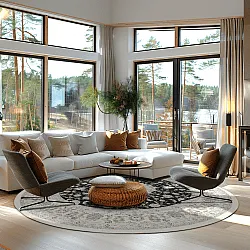 Tapis rond - Arabella (noir)