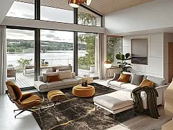 Wilton-Teppich - Aris (schwarz/gold)