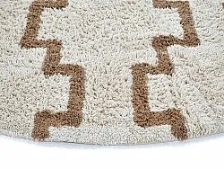 Runde Teppiche - Arlon Natural Cotton Shaggy (beige)