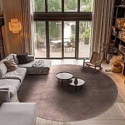 Tapis rond - Artena (gris/marron)