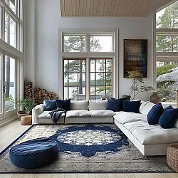 Wilton-Teppich - Asara (blau)