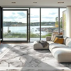 Wilton-Teppich - Attika (grau/weiß)