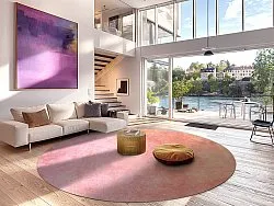 Rund Teppich - Baden (rosa)