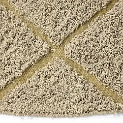 Runde Teppiche - Bellevue Natural Cotton Shaggy (beige/braun)