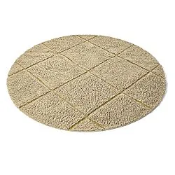 Runde Teppiche - Bellevue Natural Cotton Shaggy (beige/braun)