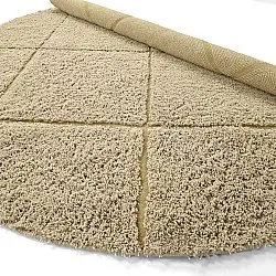 Runde Teppiche - Bellevue Natural Cotton Shaggy (beige/braun)