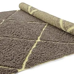 Hochflorteppiche - Bellevue Natural Cotton Shaggy (braun/gelb)