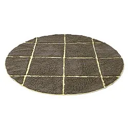 Runde Teppiche - Bellevue Natural Cotton Shaggy (braun/gelb)