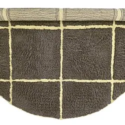 Runde Teppiche - Bellevue Natural Cotton Shaggy (braun/gelb)