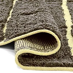 Runde Teppiche - Bellevue Natural Cotton Shaggy (braun/gelb)