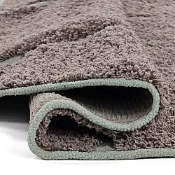 Runde Teppiche - Bellevue Natural Cotton Shaggy (taupe/grün)