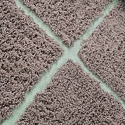 Runde Teppiche - Bellevue Natural Cotton Shaggy (taupe/grün)