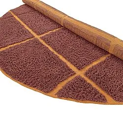 Tapis rond - Bellevue Natural Cotton Shaggy (rouge/orange)