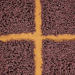 Tapis rond - Bellevue Natural Cotton Shaggy (rouge/orange)