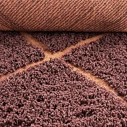 Tapis à poils longs - Bellevue Natural Cotton Shaggy (rouge/orange)