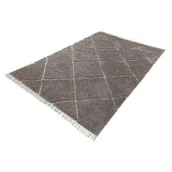 Hochflorteppiche - Bellevue Natural Cotton Shaggy (taupe/grün)