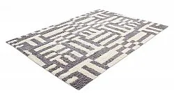 Hochflorteppiche - Bergamo Natural Cotton Shaggy (grau/weiß)