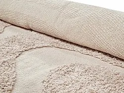 Tapis rond - Bonnie Natural Cotton Shaggy (beige)