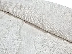 Runde Teppiche - Bonnie Natural Cotton Shaggy (offwhite)