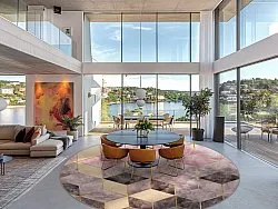 Rund Teppich - Brendola (rosa/grau/gold)