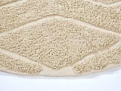 Runde Teppiche - Brynn Natural Cotton Shaggy (beige)