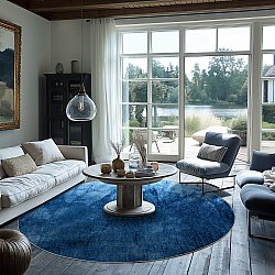 Rund Teppich - Cargese (blau)