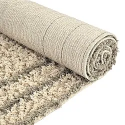 Hochflorteppiche - Cataya Natural Cotton Shaggy (beige/taupe)
