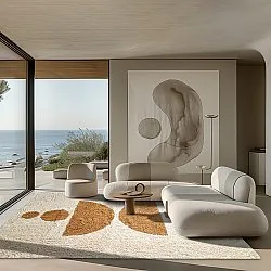 Tapis à poils longs - Cervia Natural Cotton Shaggy (beige)