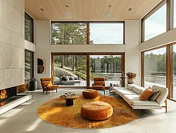 Rund Teppich - Cesano (orange)