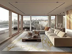 Wilton-Teppich - Cesina (stone/weiß/gold)