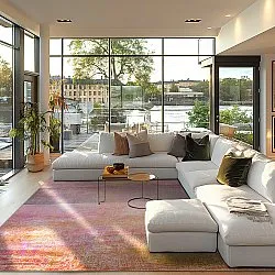 Wilton-Teppich - Cicoria (rosa/lila)