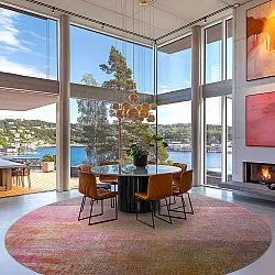 Rund Teppich - Cicoria (rosa/lila)