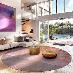 Rund Teppich - Cicoria (rosa/lila)