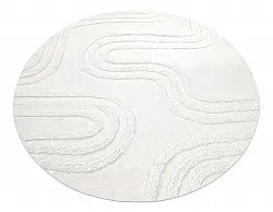 Tapis rond - Como Natural Cotton Shaggy (blanc cassé)