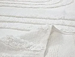 Tapis rond - Como Natural Cotton Shaggy (blanc cassé)