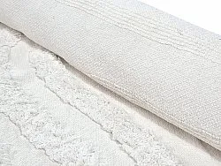Tapis rond - Como Natural Cotton Shaggy (blanc cassé)