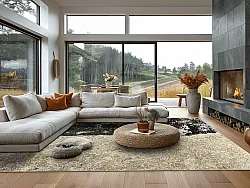 Tapis Wilton - Cyra (noir/doré)