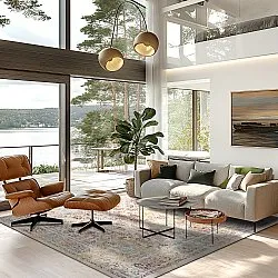 Wilton-Teppich - Douz (blau/multi)