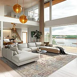 Wilton-Teppich - Douz (blau/multi)