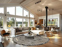 Rund Teppich - Douz (schwarz/multi)