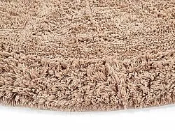 Runde Teppiche - Ebba Natural Cotton Shaggy (braun)