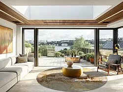 Tapis rond - Elena (beige/doré)