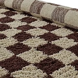 Tapis à poils longs - Elsey Natural Cotton Shaggy (beige/marron)