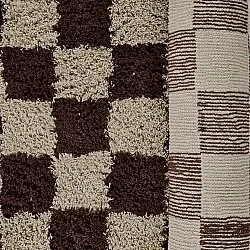 Tapis à poils longs - Elsey Natural Cotton Shaggy (beige/marron)