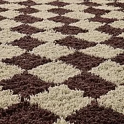 Tapis à poils longs - Elsey Natural Cotton Shaggy (beige/marron)