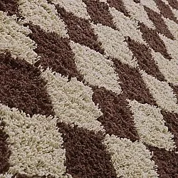 Tapis à poils longs - Elsey Natural Cotton Shaggy (beige/marron)