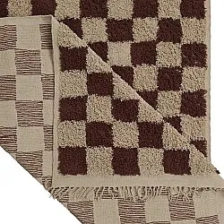 Tapis à poils longs - Elsey Natural Cotton Shaggy (beige/marron)