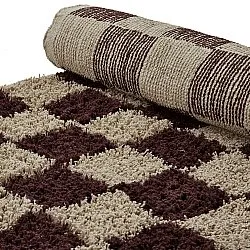 Tapis à poils longs - Elsey Natural Cotton Shaggy (beige/marron)